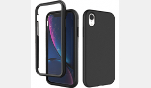 iPhone XR zwarte hoes & screen